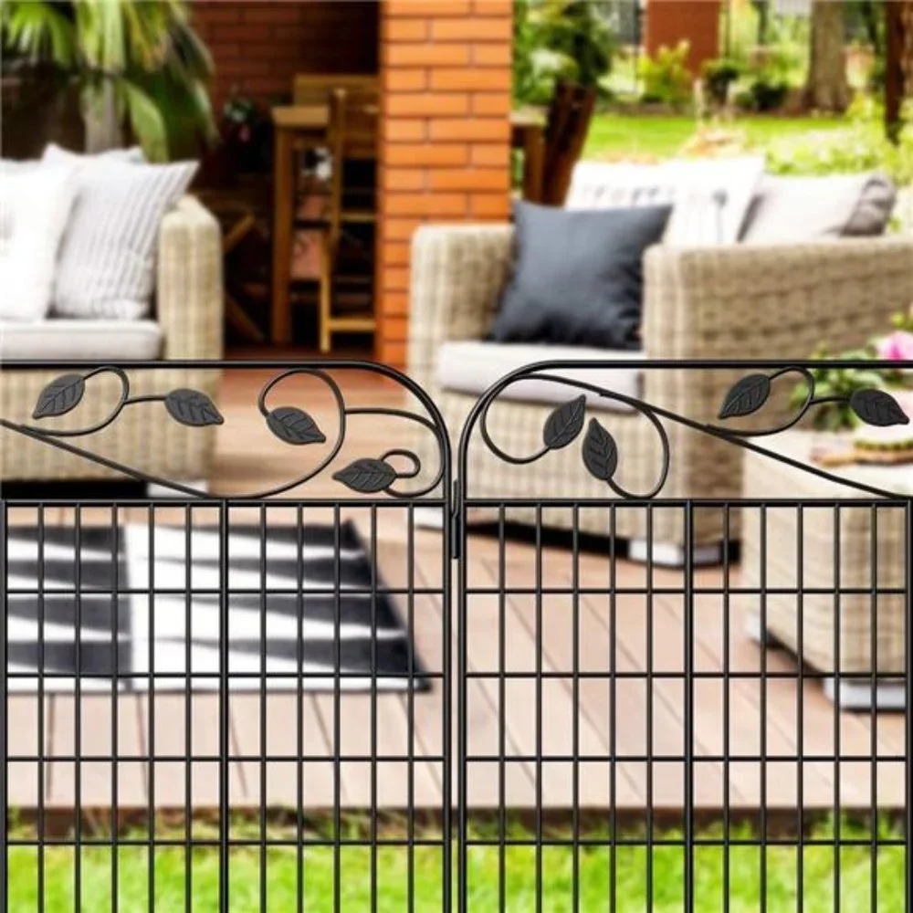 Metal Garden Fence Border 44”x 36” 4Pack Heavy Duty Rustproof Decorative Garden